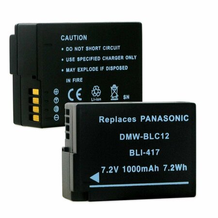 EMPIRE Panasonic DMW-BLC12 7.2V 1000 mAh Batteries - 7.2 watt BLI-417